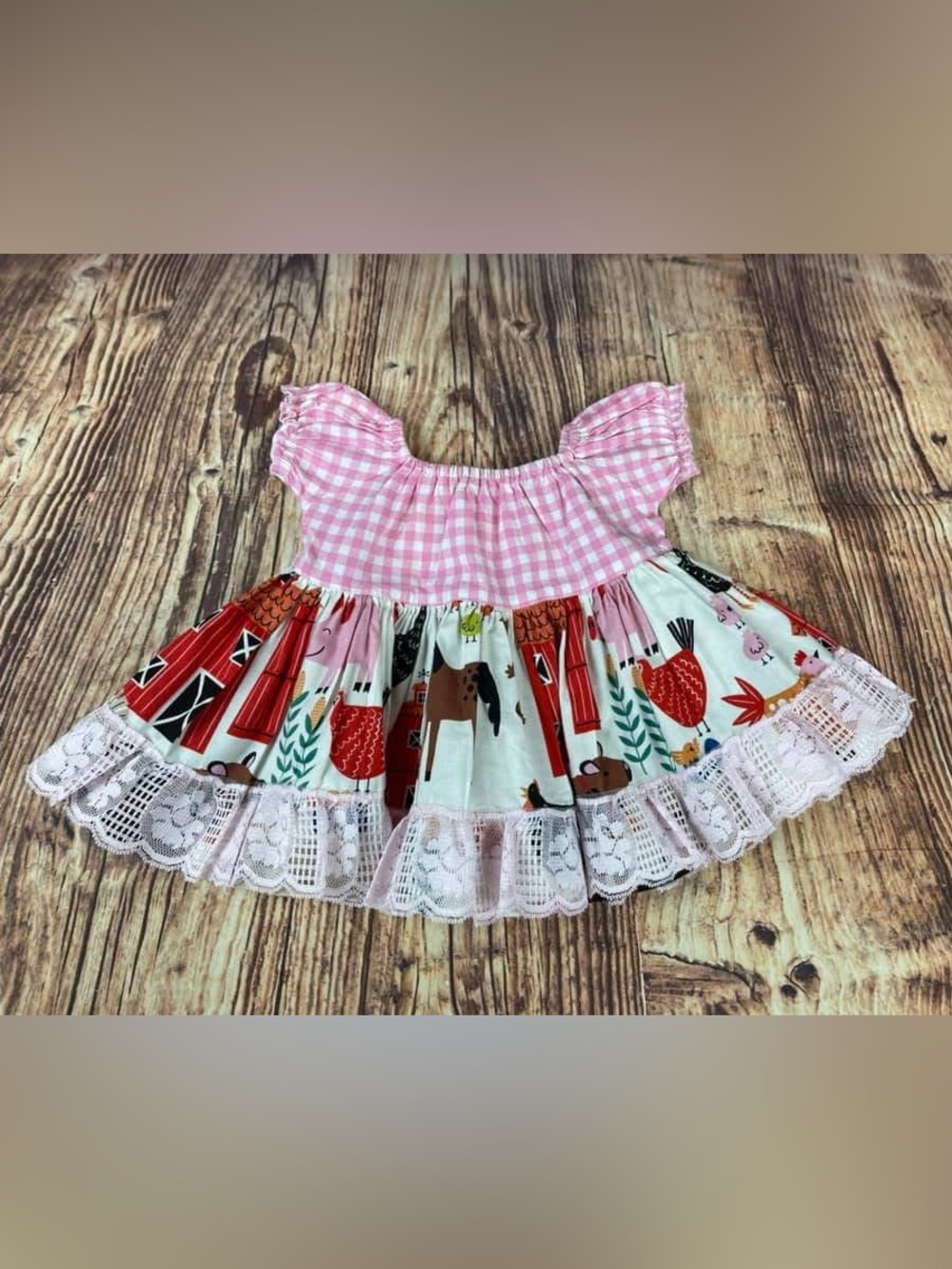 Laura Kae Designs Farm Animal Peasant Top
